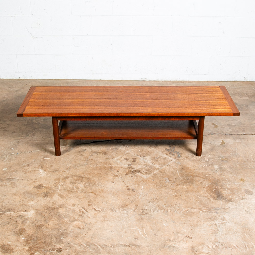 Mid Century Danish Modern Coffee Table Japanese solid Teak Surfboard Japanese Japan - Image 3