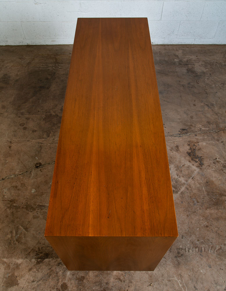 Mid Century Modern Dresser Credenza Kroehler Furniture Walnut 6 Drawer Brass Mcm - Image 5