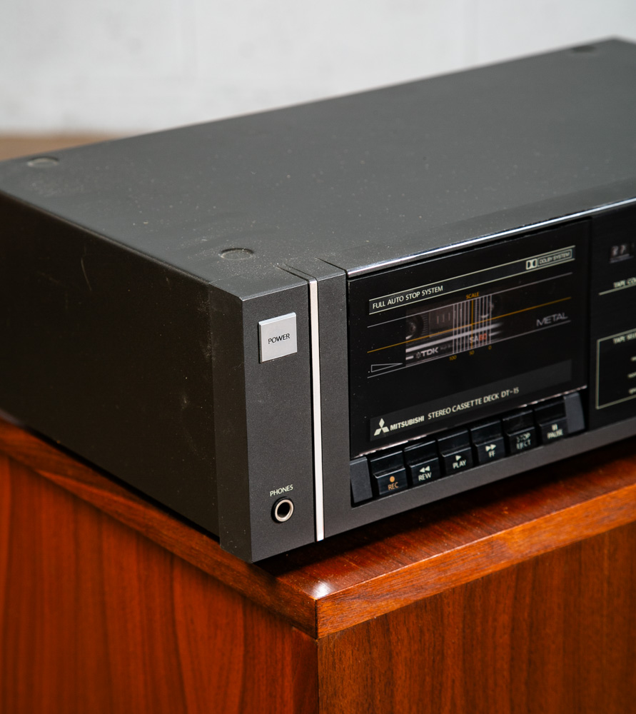 Vintage Mitsubishi Stereo Cassette Deck DT-15 Player Black Face Power Tested - Image 6