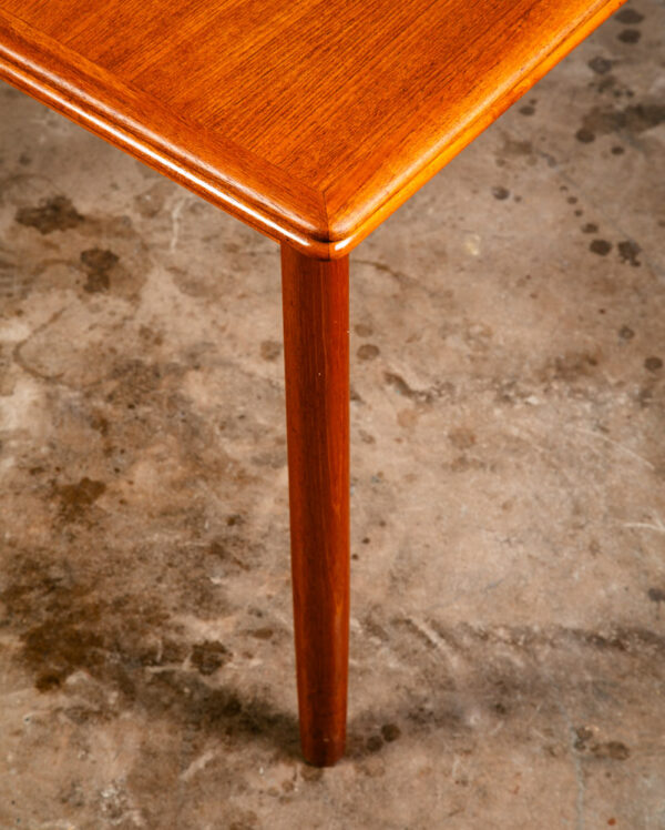 Mid Century Danish Modern Dining Table Denmark Teak Wood Extension Draw Leaf NM - Image 7