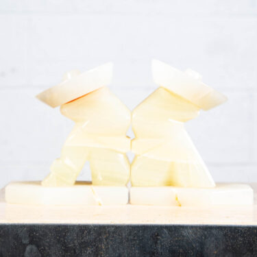 Mexican Quartz Bookends Solid Heavy Abstracted Men Resting Book Ends