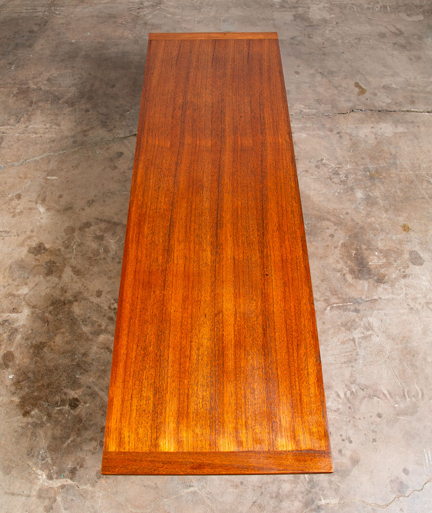 Mid Century Danish Modern Coffee Table Japanese solid Teak Surfboard Japanese Japan - Image 4