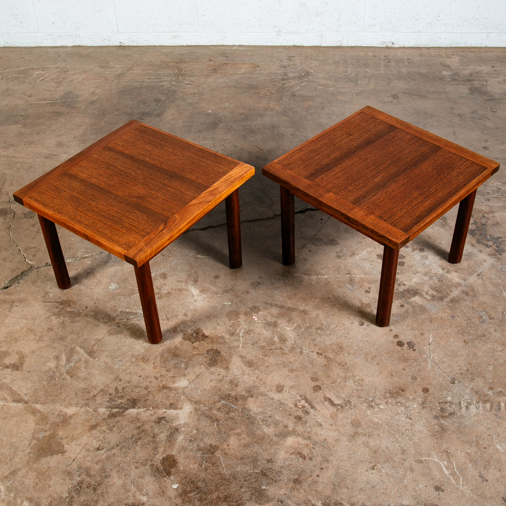 Mid Century Danish Modern Side Tables End Nightstands Set 2 Teak Japanese Japan