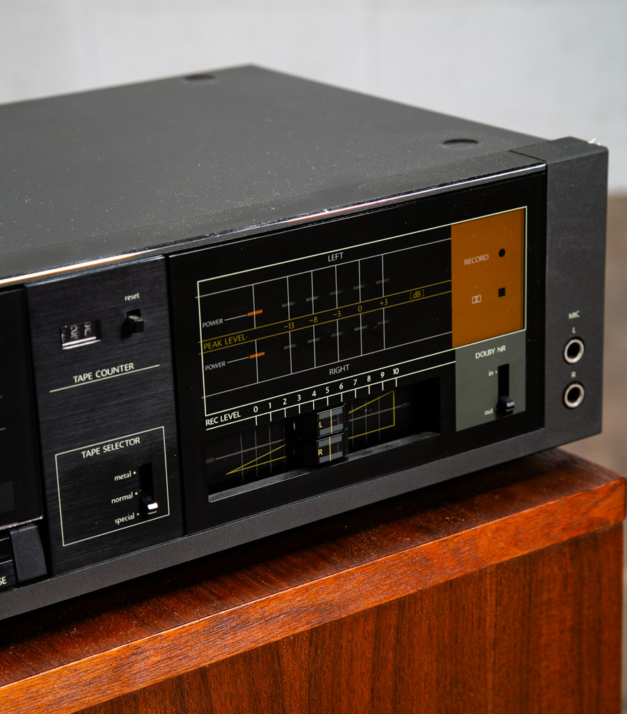 Vintage Mitsubishi Stereo Cassette Deck DT-15 Player Black Face Power Tested - Image 5