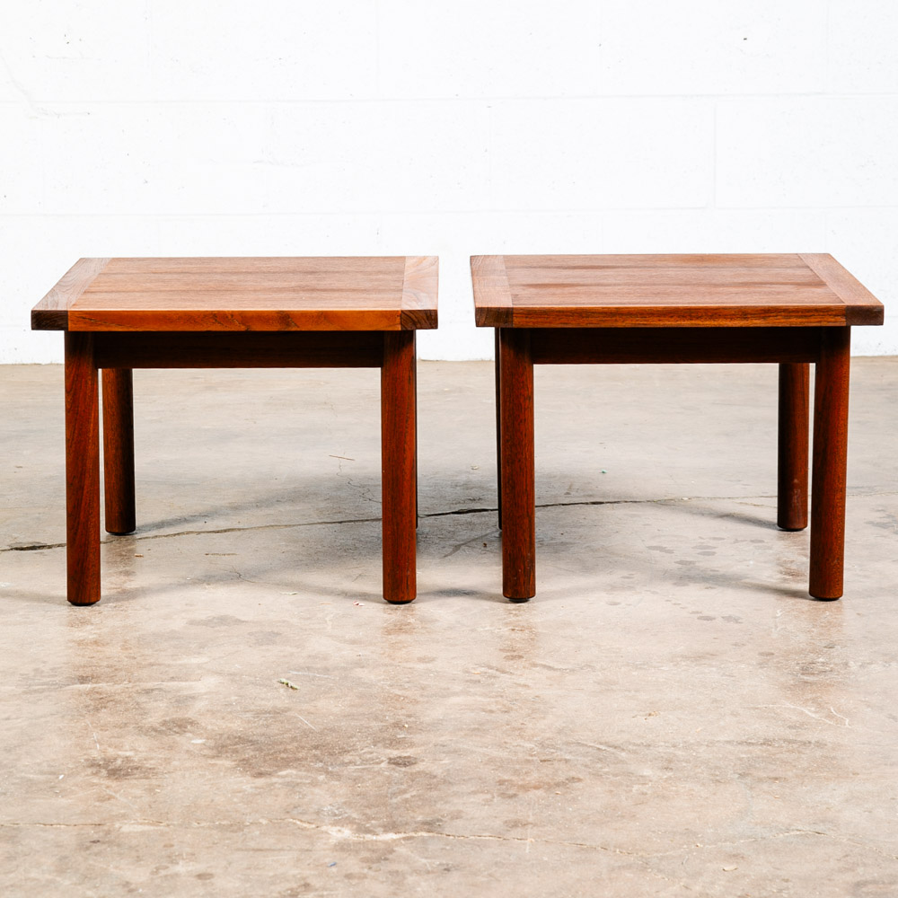 Mid Century Danish Modern Side Tables End Nightstands Set 2 Teak Japanese Japan - Image 8