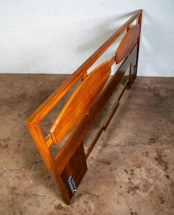 Mid Century Modern Headboard Bed Frame Cal King Vintage Walnut 80 in Lane Mcm - Image 5