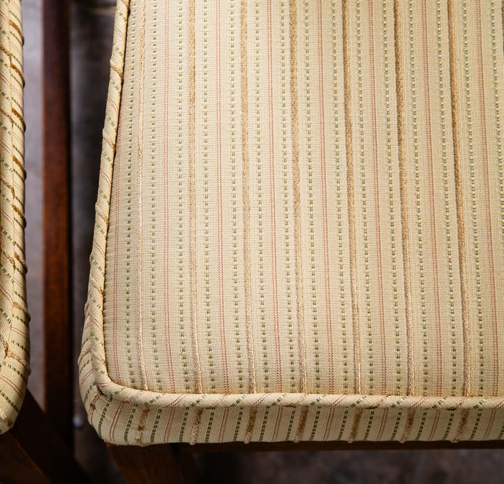 Mid Century Modern Dining Chairs Set 4 Cane High Back Vintage Brown Oak Tan Mcm - Image 9