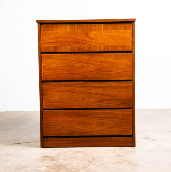 Mid Century Modern Highboy Dresser Walnut Bassett furniture 4 Drawer Chest Mcm - Image 2