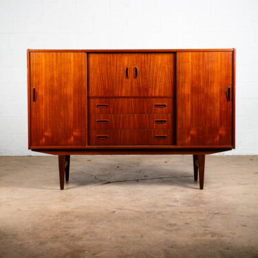 Mid Century Danish Modern Credenza Bar Sideboard Denmark Drawers Westergaard VG