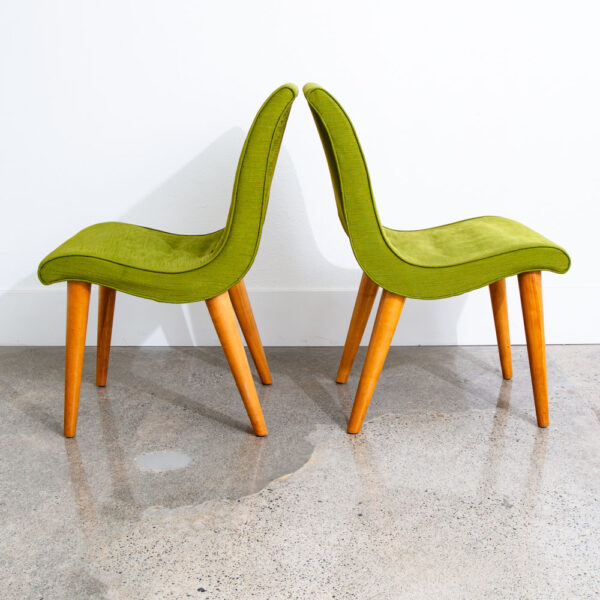 Mid Century Modern Dining Chairs Slipper Conant Ball Leslie Diamond Solid Birch - Image 6