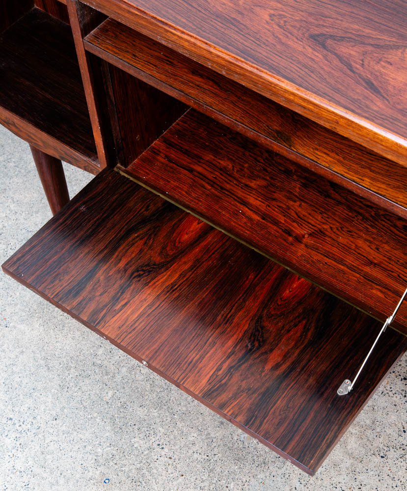 Mid Century Danish Modern Desk Office Executive Rosewood J Svenstrup Bar Denmark - Image 6