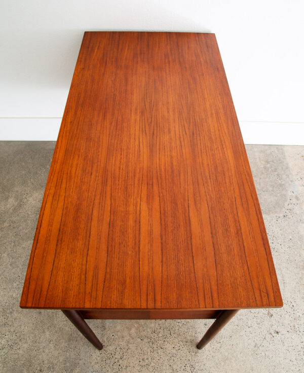 Mid Century Danish Modern Desk Executive Teak 3 Drawer Floating Lock Cabinet Mcm - Image 5