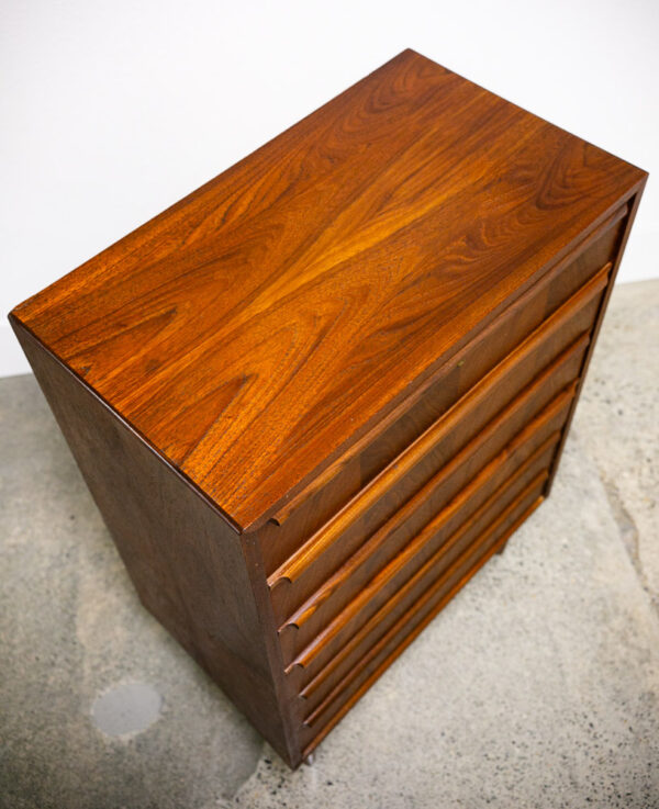 Mid Century Danish Modern Dresser Highboy 6 Drawer Teak Denmark Locking Vintage - Image 12