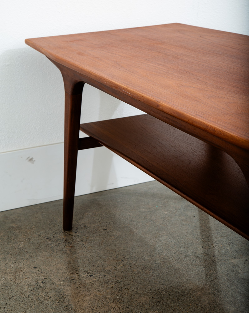 Mid Century Danish Modern Coffee Table Solid Teak Drawer Johannes Andersen Uldum - Image 12