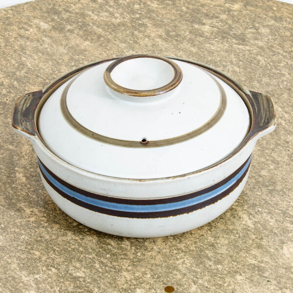 Mid Century Modern Vintage Japanese Ceramic Donabe Hot Pot Handmade Cookware - Image 6