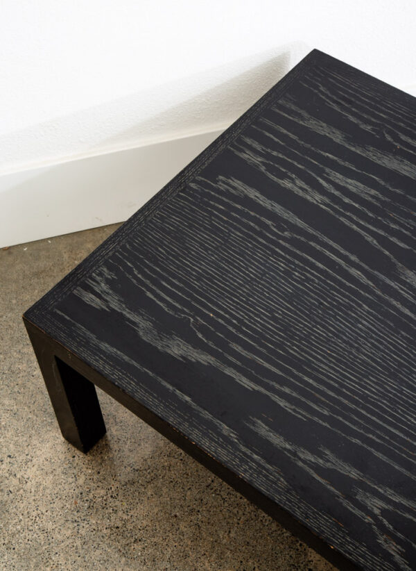 Mid Century Modern Coffee Table Ebonized Oak Black Vintage Rectangular Mcm Mint - Image 5