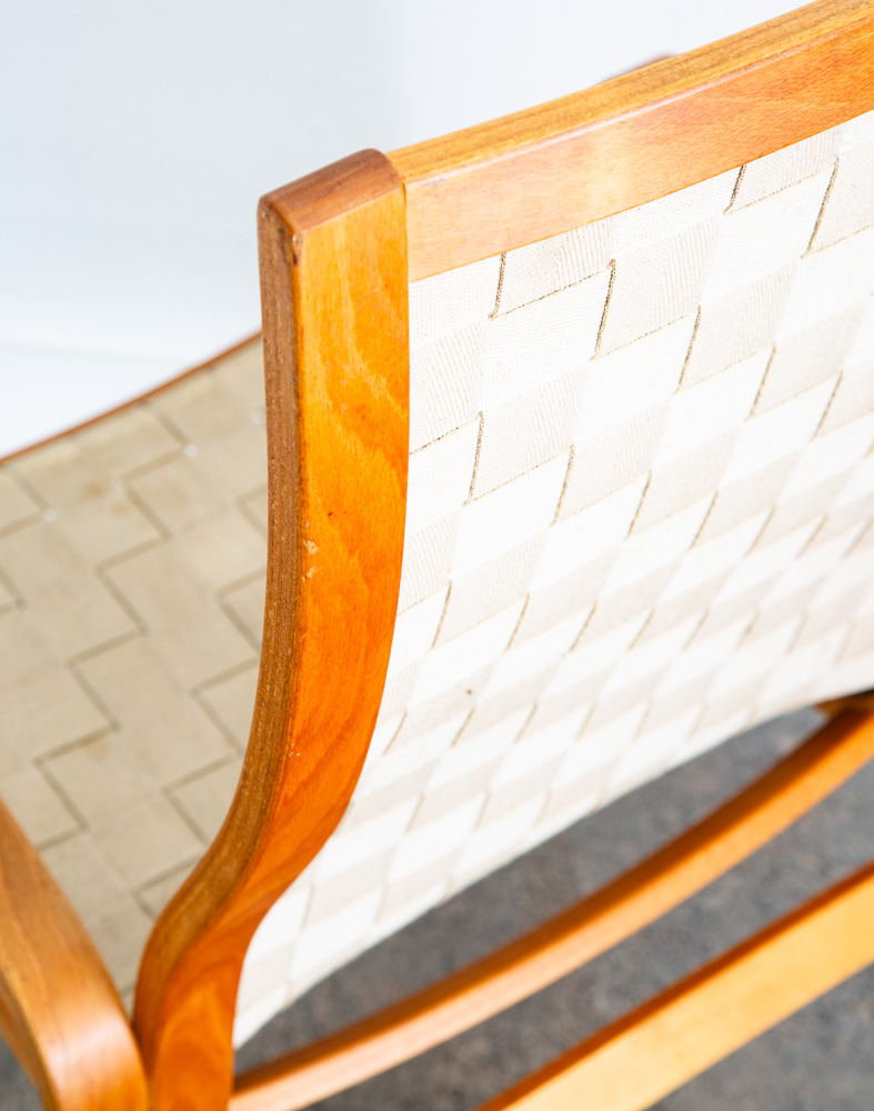 Mid Century Danish Modern Lounge Chair Set Armchair Cream Finn Ostergaard Pair - Image 3