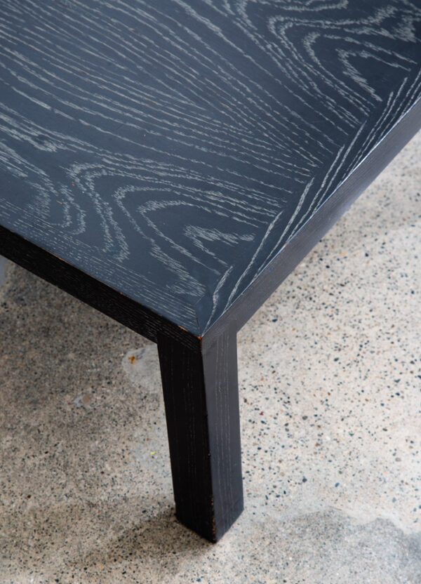 Mid Century Modern Coffee Table Ebonized Oak Black Vintage Rectangular Mcm Mint - Image 6