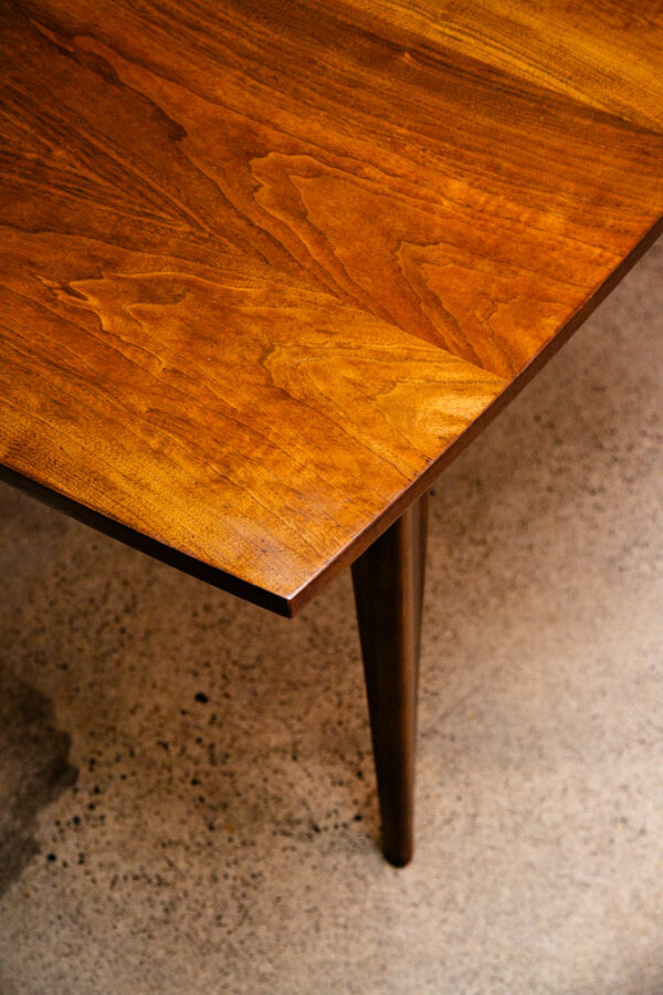 Mid Century Modern Dining Table Broyhill Brasilia Walnut Extension Leaf x1 Mcm - Image 9