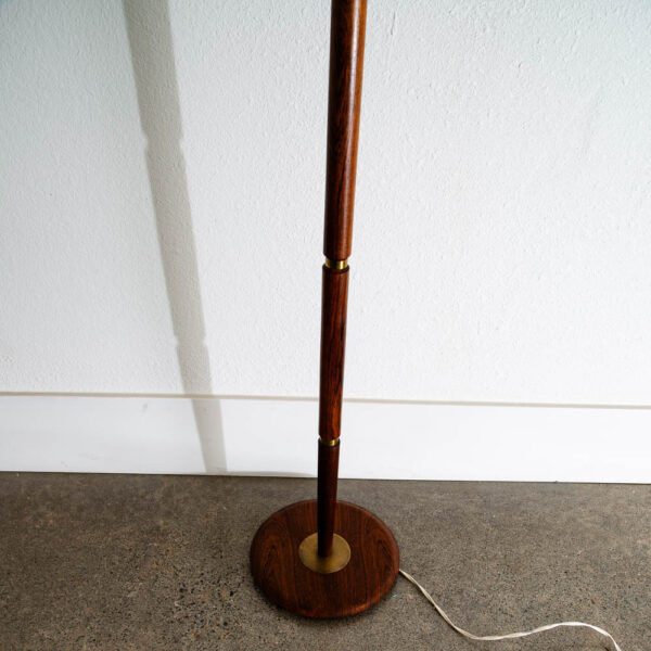 Mid Century Modern Danish Rosewood Floor Lamp with adjustable Head and Shade MCM - Image 3