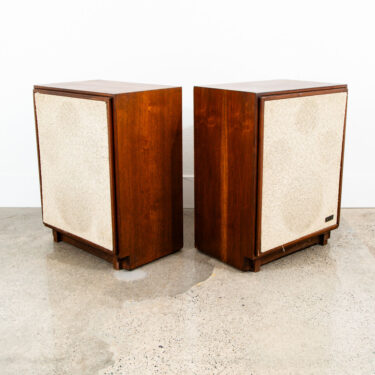 Mid Century Modern Speakers KLH Set #12 Crossovers Walnut Large Vintage Hifi Mcm