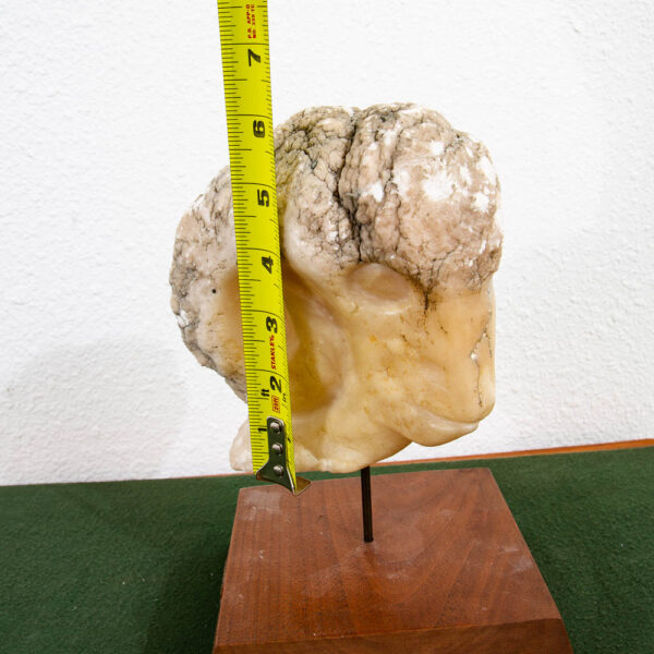 Mid Century Modern Stone Sculpture Ram Martha G Huey Aries Statue Carved Marble - Image 11