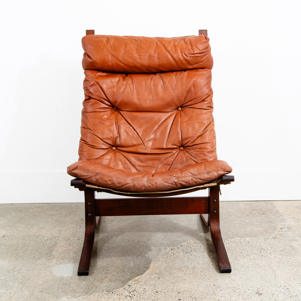 Mid Century Danish Modern Lounge Chair Set Siesta Red Leather Westnofa Pair Mcm - Image 6