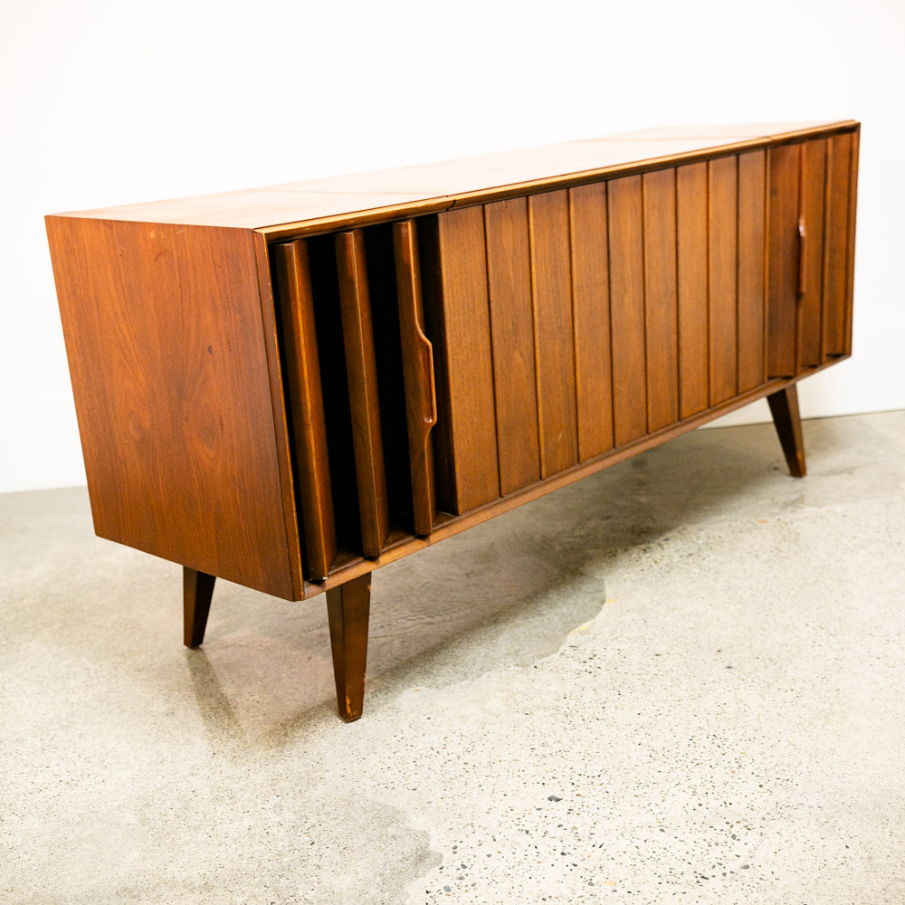 Mid Century Modern Credenza Stereo Console Record Player Zenith Hifi Radio Wood - Image 10