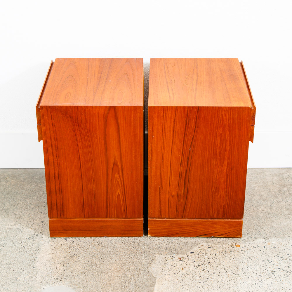 Mid Century Danish Modern Nightstands End Side Tables Teak Arne Wahl Iversen Mcm - Image 4