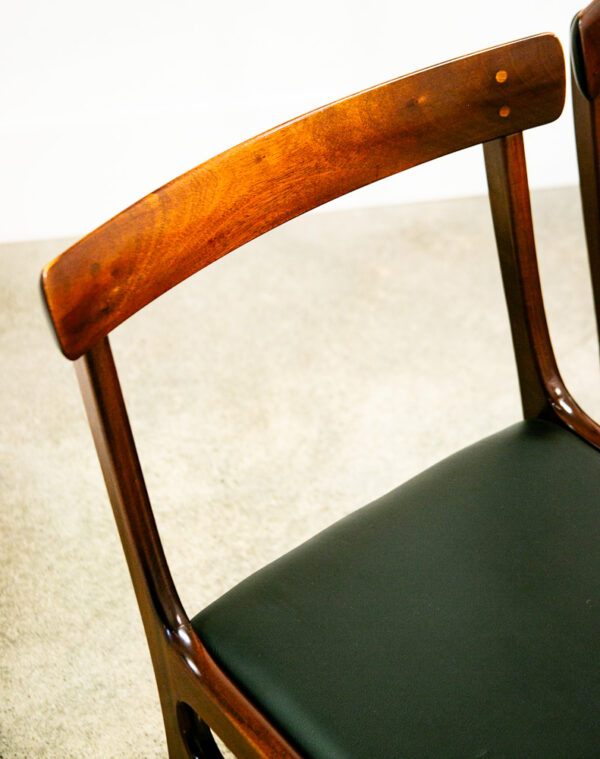 Mid Century Danish Modern Dining Chair Set 6 Ole Wanscher Mahogany Rungstedlun - Image 9