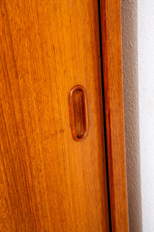 Mid Century Danish Closet Cabinet Armoire Teak Credenza Wardrobe Dyrlund Doors - Image 10