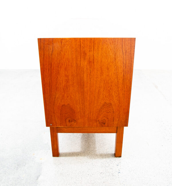 Mid Century Danish Modern Credenza Sideboard Sliding Doors Teak Drawers Denmark - Image 3