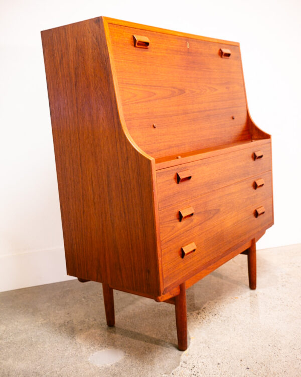 Mid Century Danish Modern Secretary Desk Chest Teak Borge Mogensen Søborg Drop M - Image 4