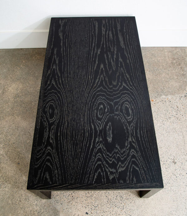 Mid Century Modern Coffee Table Ebonized Oak Black Vintage Rectangular Mcm Mint - Image 7