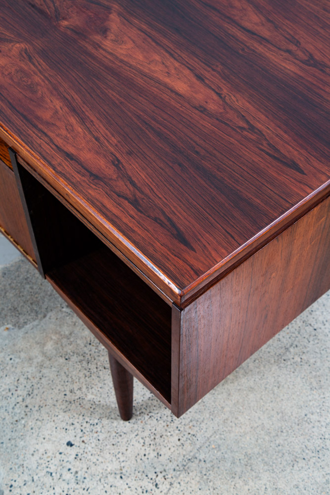 Mid Century Danish Modern Desk Office Executive Rosewood J Svenstrup Bar Denmark - Image 9