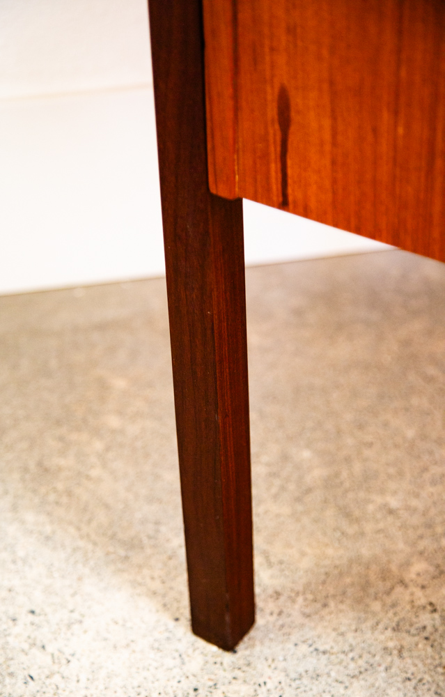 Mid Century Danish Modern Desk Executive Teak 3 Drawer Cabinet Danish Floating - Image 12