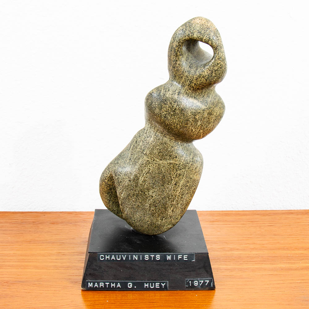 Mid Century Modern Sculpture Stone Titles Martha G. Hue Abstract Contemporary NM