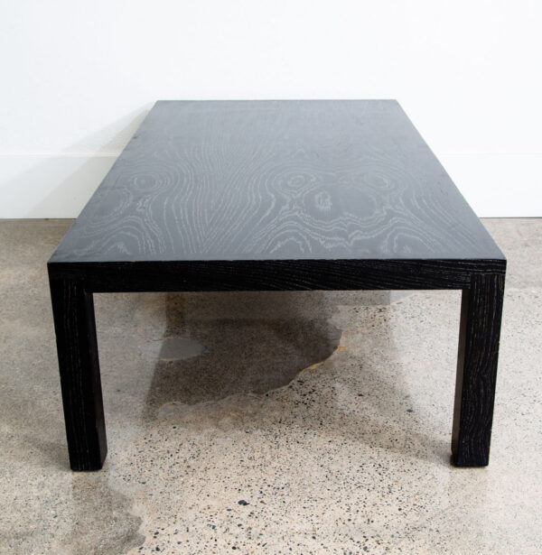 Mid Century Modern Coffee Table Ebonized Oak Black Vintage Rectangular Mcm Mint - Image 8