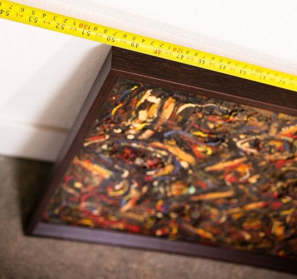 Mid Century Modern Art Original Abstract Expressionism Pollock Bright Colors Mcm - Image 4