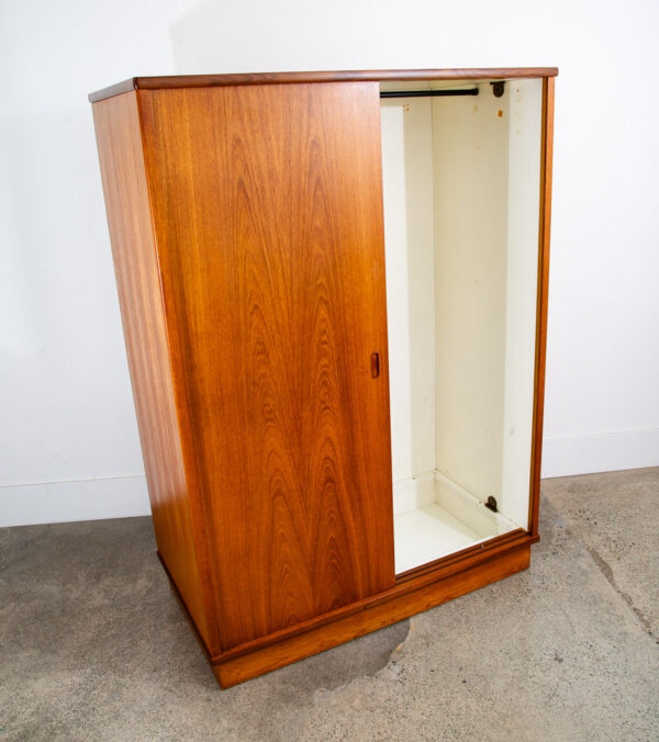 Mid Century Danish Closet Cabinet Armoire Teak Credenza Wardrobe Dyrlund Doors - Image 6