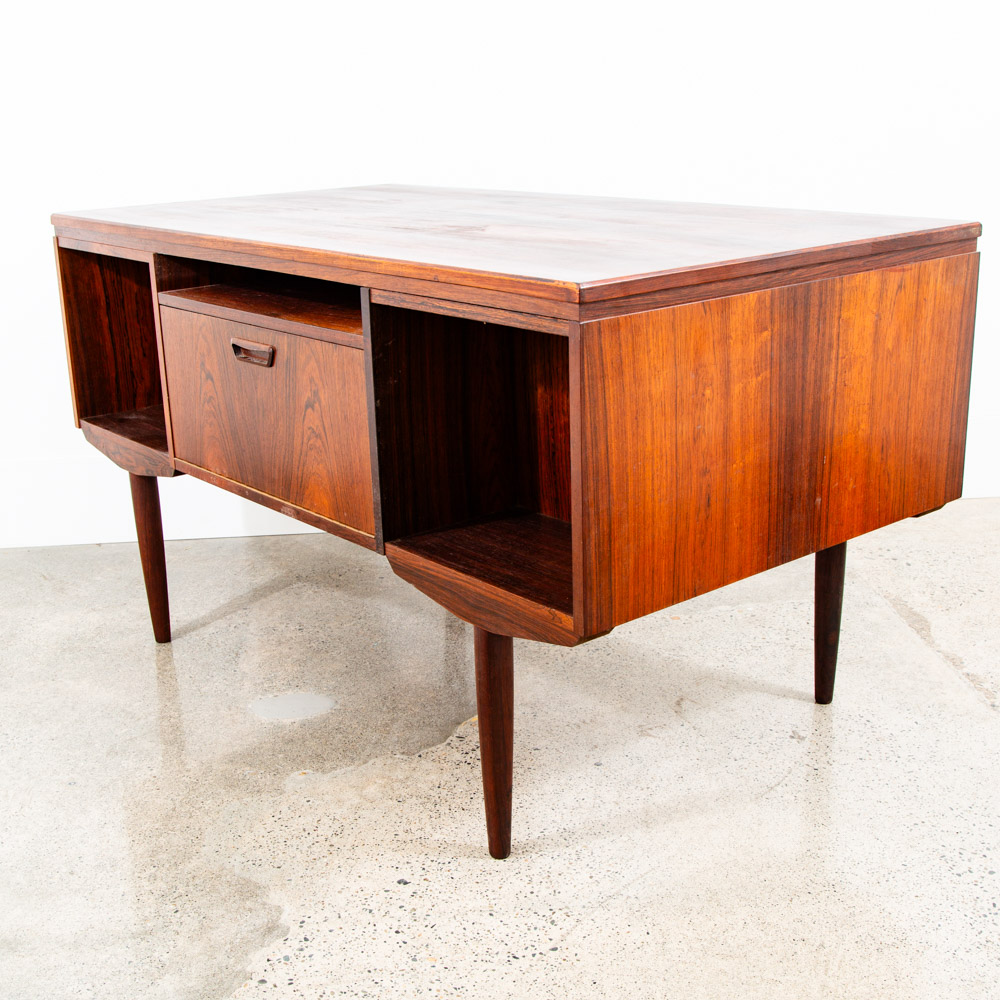 Mid Century Danish Modern Desk Office Executive Rosewood J Svenstrup Bar Denmark - Image 5
