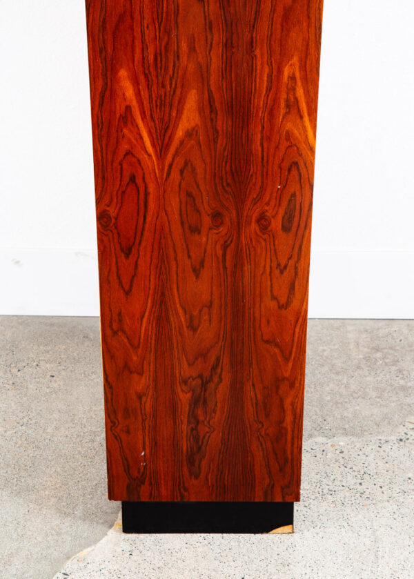 Mid Century Danish Modern Bookshelf Cabinet Rosewood Glass Doors Drop Down Mcm - Image 5