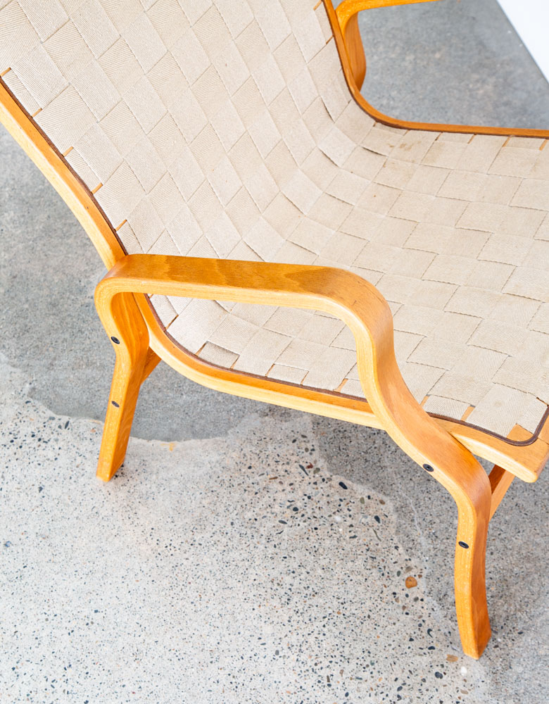 Mid Century Danish Modern Lounge Chair Set Armchair Cream Finn Ostergaard Pair - Image 6