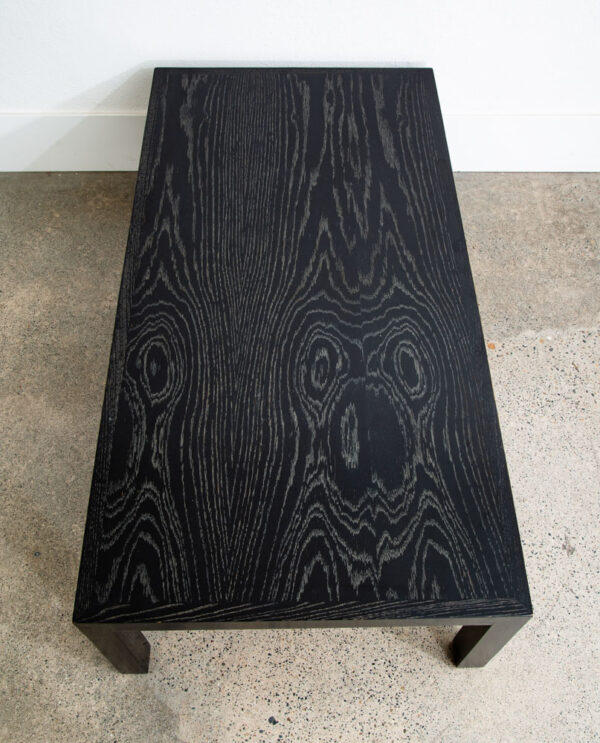 Mid Century Modern Coffee Table Ebonized Oak Black Vintage Rectangular Mcm Mint - Image 10