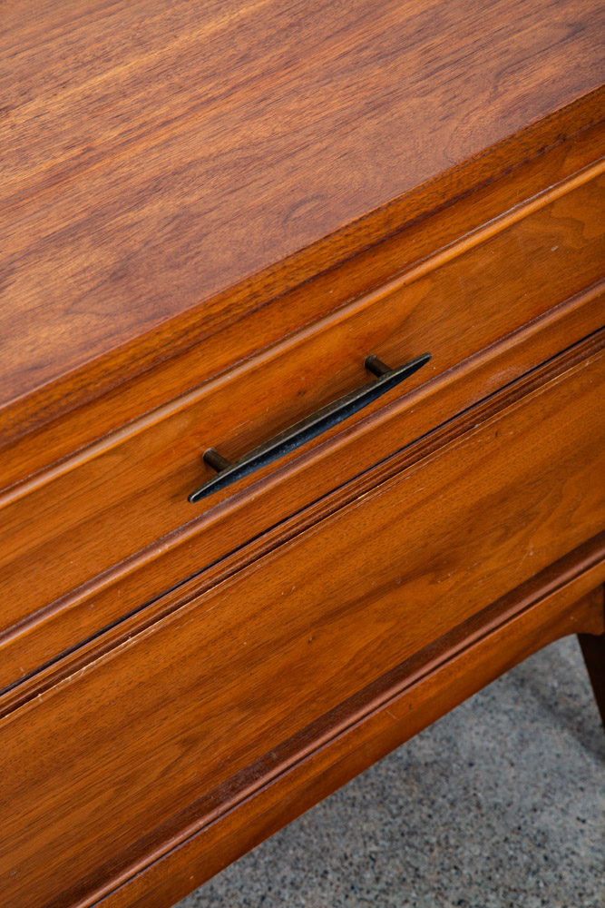 Mid Century Modern Nightstand End Side Table Two Drawers Dixie Shelf Vintage Mcm - Image 7
