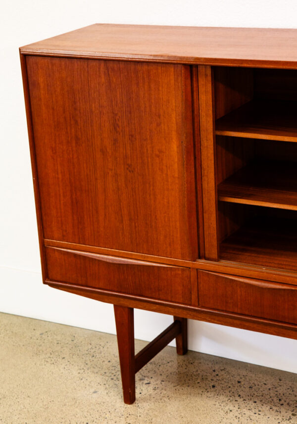 Mid Century Danish Modern Credenza Highboard Teak Wood Drawers E.W Bach Denmark - Image 12