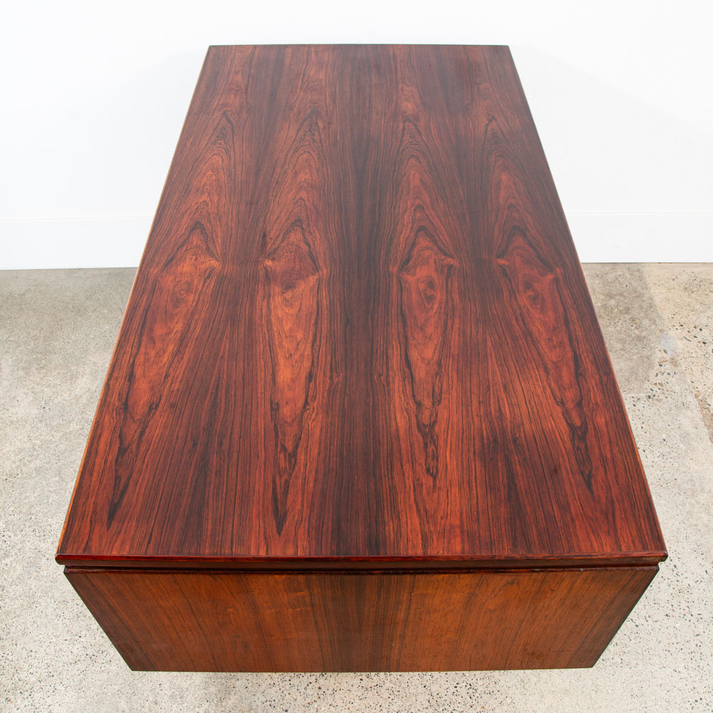 Mid Century Danish Modern Desk Office Executive Rosewood J Svenstrup Bar Denmark - Image 3
