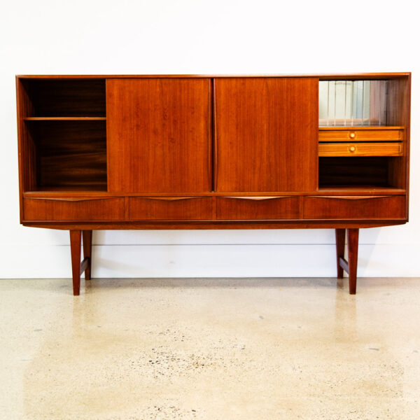 Mid Century Danish Modern Credenza Highboard Teak Wood Drawers E.W Bach Denmark - Image 6