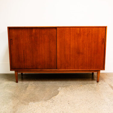 Mid Century Danish Modern Credenza Sideboard Doors Teak Torben Strandgaard Mcm