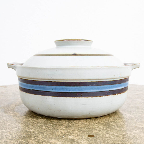 Mid Century Modern Vintage Japanese Ceramic Donabe Hot Pot Handmade Cookware - Image 4